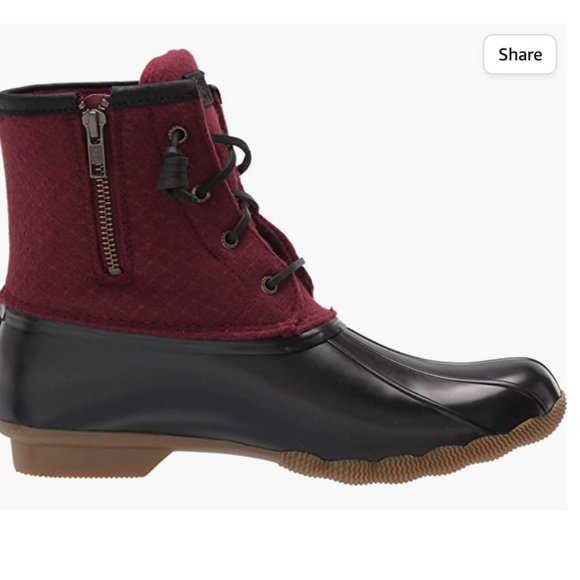 New in Box Sperry Women's Saltwater duck Emboss Wool snow Boots - Picture 4 of 7